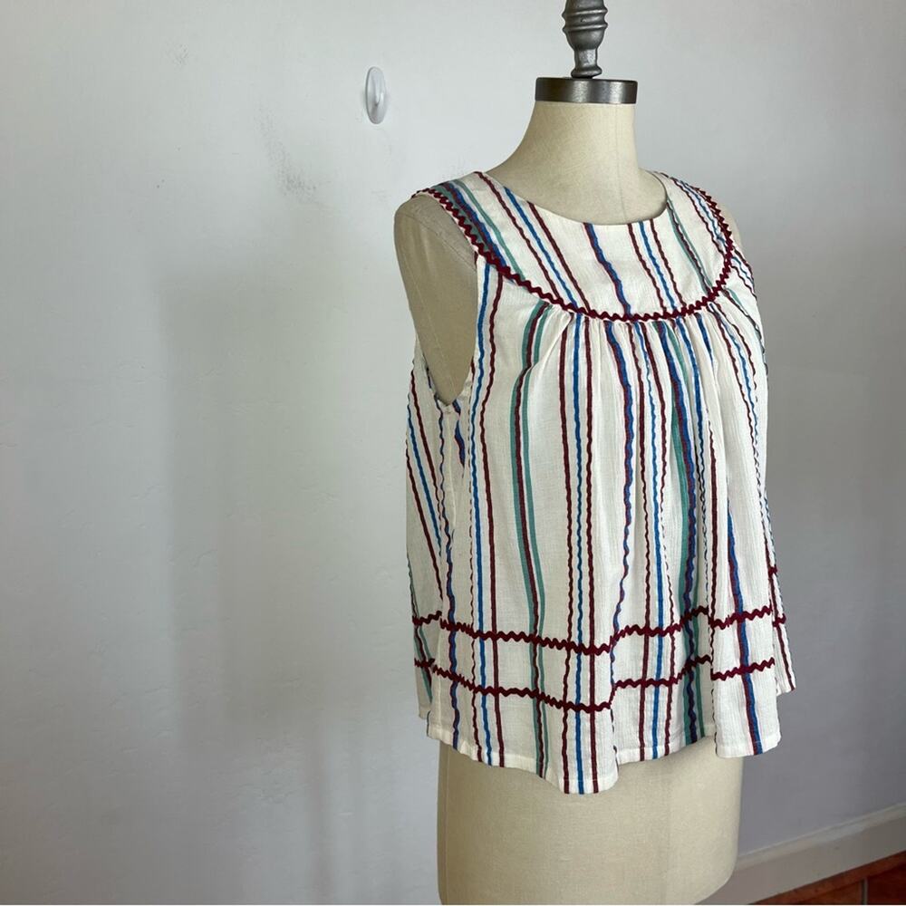 Madewell Rickrack Swing Tank in Stripe - Picture 3 of 8